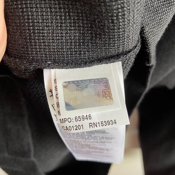 NWT Canada Goose Black Classic Stormont Quarter Zip Sweater - Picture 5 of 11